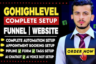 design ghl funnel, gohighlevel website, setup ghl automation