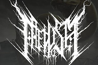 design a hardcore thrash metal logo