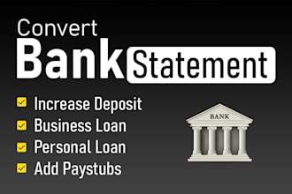 reconcile bank statement PDF to editable format