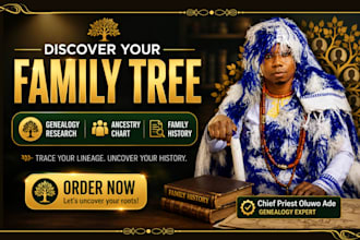 do genealogy research to trace your family tree lineage, ancestry chart history