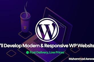 develop modern and responsive wp website with fast delivery