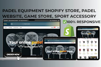 design padel equipment shopify store padel clothing padel sport apparel website