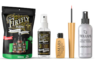 do 3d realistic packaging design and product mockup