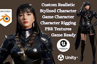 design hyper realistic 3d metahuman character, rigging, animation for game in ue