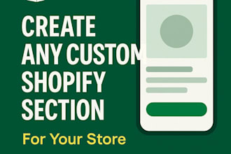 create any custom shopify section for your store