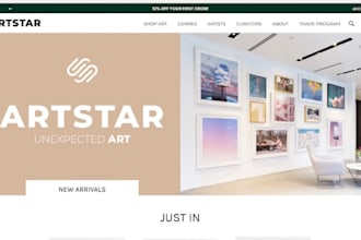 build squarespace artistic website art gallery website podcast art portfolio