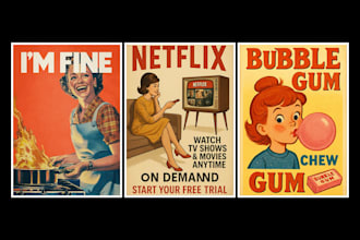 design vintage party poster or retro concert poster design