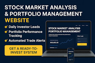 generate stock market analysis portfolio management leads and wordpress website