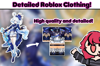 design your roblox clothing, cosplay, sets, shirts, pants