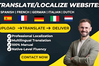 translate and localize your website into german french spanish italian and dutch