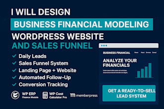 generate financial modeling financial forecasting leads and wordpress website
