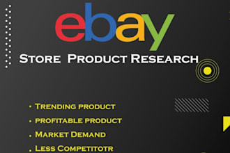 do profitable product research and hunting for ebay dropshipping