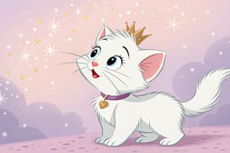 create an disney style pet portrait