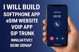 build softphone app, linphone app, esim app, voip app, sip trunk app