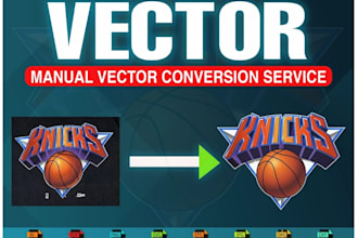 redraw logo to vector, convert image to vector, , vector tracing, vectorize