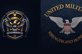 do vintage military tactical adventure badge logo design