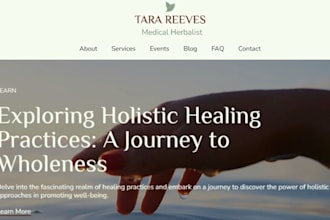 design squarespace alternative medicine website holistic website therapy website