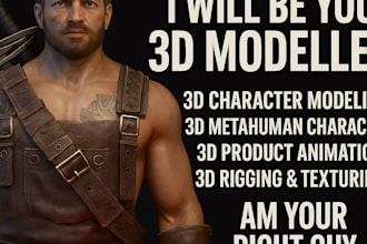 do 3d character modelling 3d realistic 3d animation