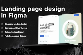 create modern landing page design