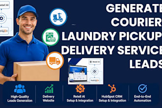 generate courier, laundry pickup, delivery service leads, delivery website