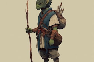 design and illustrate your original character or dnd hero