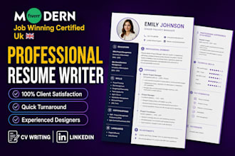 provide professional UK CV writing, ats resume and cover letter