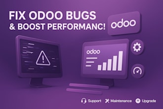 fix odoo bug fix odoo performance odoo support odoo maintenance odoo upgrade