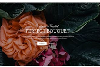 flower shopify store florist website bouquet arrangement dropshipping store