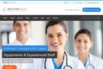 build hospital staffing agency website homecare website medical website
