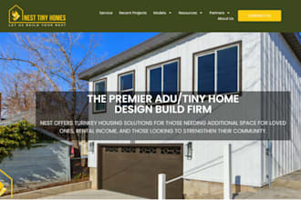 wix squarespace tiny house rental website cabin rental retreat rental website