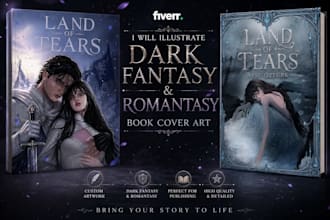 illustrate dark fantasy and romantasy book cover art