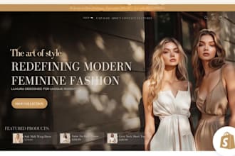 design a shopify clothing store fashion website clothing brand store
