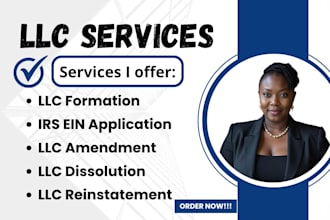 llc creation, llc tax filing, irs ein, renew, reinstate, dissolve llc, amend llc