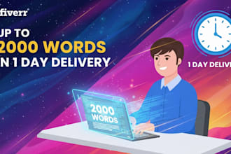 write up to 2000 words of high quality content