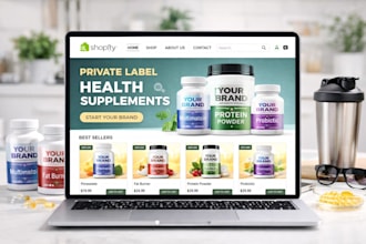 build private label supplement shopify store supplement website supplement store