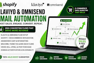setup shopify email automation with omnisend or klaviyo and email flows cro