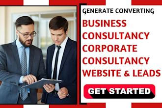 generate business consulting leads, corporate consultancy website