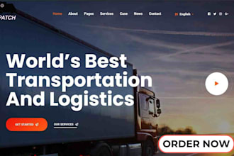 design professional dispatch driver website freight broker cargo website