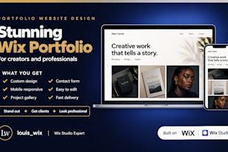 design a wix portfolio website for creators and professionals