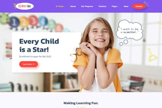 squarespace daycare kindergarten website preschool website child learning websit