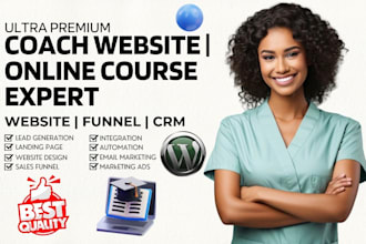 build coaching website online course training learning management website funnel