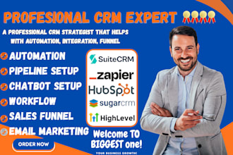 setup crm form intake workflows in ghl suitecrm sugarcrm zoho hubspot automation