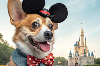 make a unique disney pet portrait