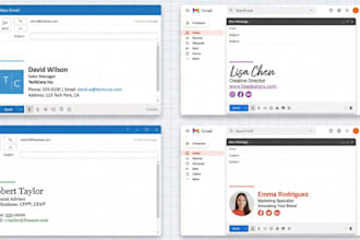 clickable responsive HTML email signature email footer for gmail apple mail