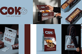 design restaurant branding, food brand identity, menu board and food packaging