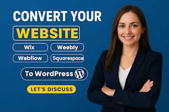 convert webflow, weebly, wix, shopify, and squarespace to wordpress sites