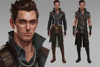 create semi realistic characters for you