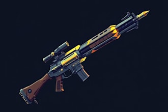 create weapon design and illustration