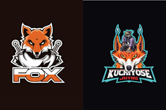 design high quality fox wolf head logo for t shirt