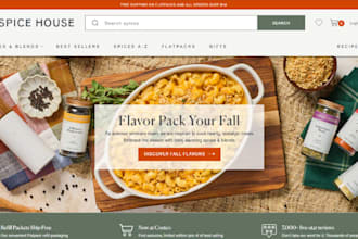 design spices shopify store food recipe website seasoning sauce grocery store
